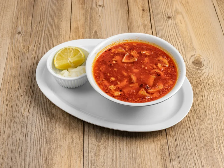 Bowl of menudo at Chavez Lira Tacos